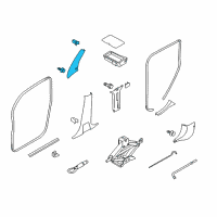 OEM 2010 Nissan Cube GARNISH Assembly-Front Pillar, RH Diagram - 76911-1FA0A