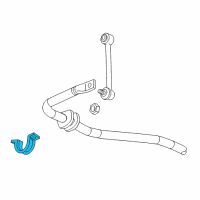 OEM 2009 GMC Envoy Stabilizer Bar Bracket Diagram - 15097923