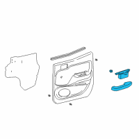 OEM 2001 Toyota Tacoma Armrest Diagram - 74250-04010-B0