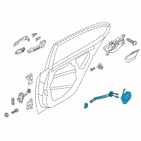 OEM 2019 Kia Cadenza Rear Door Latch Assembly, Right Diagram - 81420F6000