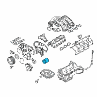 OEM 2005 Nissan Frontier Oil Filter Assembly Diagram - 15208-31U01