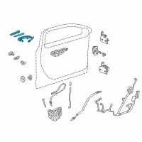 OEM Cadillac XT4 Handle, Outside Diagram - 13509685