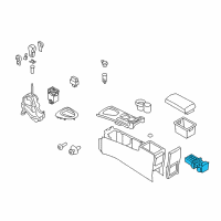 OEM 2014 Nissan Rogue Select Cup Holder Assembly Diagram - 96965-JM00A