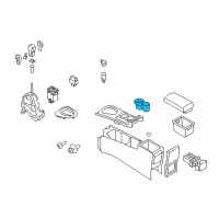 OEM 2015 Nissan Rogue Select Mat-Console Diagram - 96975-JM00A