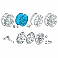 OEM 2021 Ford Transit Connect Wheel, Alloy Diagram - KT1Z-1007-A