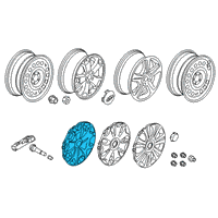 OEM Ford Transit Connect Wheel Cover Diagram - DT1Z-1130-B