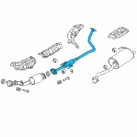 OEM 2015 Nissan Versa Note Exhaust Muffler Assembly Diagram - 20300-9KZ0J