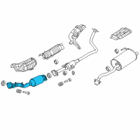 OEM Nissan Versa Exhaust Tube Assembly, Front Diagram - 20010-9KK0A