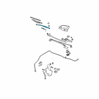 OEM Oldsmobile Intrigue Wiper Arm Assembly Diagram - 15237916