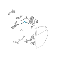 OEM 2010 Honda Civic Cable, Rear Inside Handle Diagram - 72631-SNA-A01