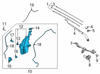 OEM 2022 Kia Seltos Reservoir & Pump Assembly Diagram - 98610Q5100