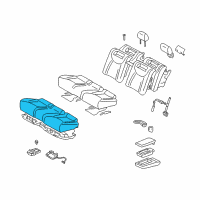 OEM 2006 Lexus LS430 Pad, Rear Seat Cushion, RH Diagram - 71611-50200