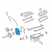 OEM 1987 Ford E-250 Econoline Timing Cover Diagram - F6TZ-6019-NA