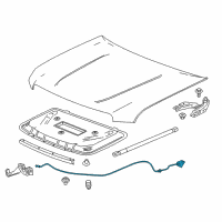 OEM 2015 GMC Canyon Release Cable Diagram - 23486864