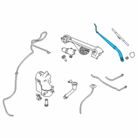 OEM 2021 Nissan Altima Windshield Wiper Arm Assembly Diagram - 28886-6CA0A