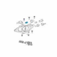 OEM 2000 Toyota Celica Lower Beam Bulb Diagram - 90981-13063