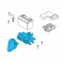 OEM Lincoln Battery Tray Diagram - L1MZ-10732-B