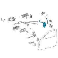 OEM 1998 Honda Civic Lock Assembly, Left Front Door Diagram - 72150-S00-A01