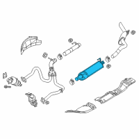 OEM Ram Exhaust Muffler Diagram - 68092187AB