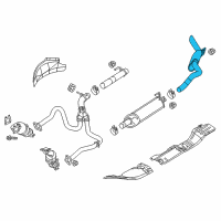 OEM Ram Exhaust Resonator And Tailpipe Diagram - 68092189AB