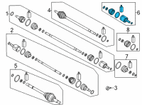 OEM Hyundai Kona Electric Joint Kit-FR Axle Diff Side Diagram - 49534-K4000