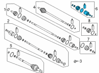 OEM 2020 Hyundai Kona Electric Joint Kit-FR Axle Diff Side Diagram - 49534-K4000