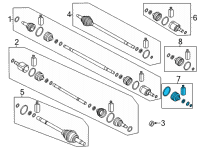 OEM 2020 Hyundai Kona Electric Boot Kit-FR Axle Wheel Side Diagram - 49541-K4000