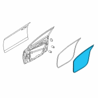 OEM 2019 Hyundai Ioniq Weatherstrip-Front Door Body Side LH Diagram - 82110-G2000