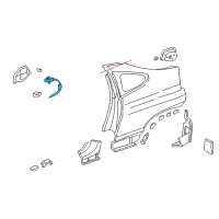 OEM Honda Insight Cable, Fuel Lid Opener Diagram - 74411-S3Y-A00