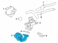 OEM 2019 Toyota Highlander Lower Pipe Diagram - 15767-0P011