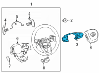 OEM Lexus SWITCH ASSY, STEERIN Diagram - 84250-78180