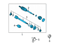 OEM Lexus NX450h+ SHAFT ASSY, FR DRIVE Diagram - 43410-78110