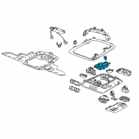 OEM 2016 Cadillac ATS Reading Lamp Assembly Diagram - 22759268