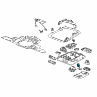 OEM 2013 Cadillac XTS Courtesy Lamp Diagram - 22792490