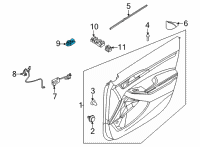 OEM 2021 Kia Seltos Power Window Unit Assembly Diagram - 93576Q5000