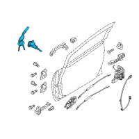 OEM 2014 Kia Rio Door Key Sub Set, Left Diagram - 819701WA00