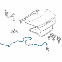 OEM Chrysler Cable-Deck Lid Release Diagram - 68003208AA