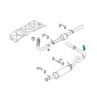 OEM Ford E-350 Super Duty Muffler W/Tailpipe Rear Bracket Diagram - 4C2Z-5260-AA