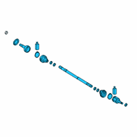 OEM 2018 Hyundai Kona Shaft Assembly-Drive RR, RH Diagram - 49601-J9000