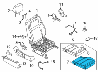 OEM 2022 Nissan Frontier PAD ASSY-CUSHION, FRONT SEAT RH Diagram - 87311-9BU0A