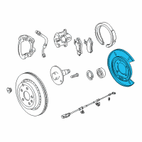 OEM 2016 Chevrolet Caprice Shield, Parking Brake Actuator Splash Diagram - 92258978