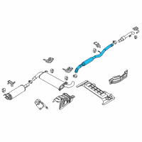 OEM 2014 Ram ProMaster 1500 Exhaust Pipe Diagram - 68203304AA