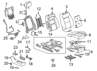 OEM 2021 Chevrolet Tahoe Seat Switch Knob Diagram - 84471612