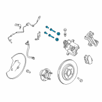 OEM Lincoln Caliper Mount Kit Diagram - DG1Z-2C150-B