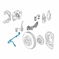 OEM Saturn LW2 Brake Hose Diagram - 9127444