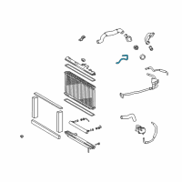 OEM 2003 Lexus IS300 Hose Or Pipe(For Radiator Reserve Tank) Diagram - 16565-46070