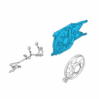 OEM 2008 Saturn Astra Shroud, Engine Coolant Fan Diagram - 13147276