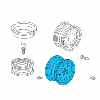 OEM 1999 Honda Odyssey Disk, Aluminum Wheel (16X6 1/2Jj) Diagram - 42700-S0X-A91