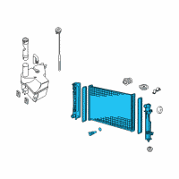 OEM 2005 Pontiac GTO Radiator Assembly Diagram - 92147990