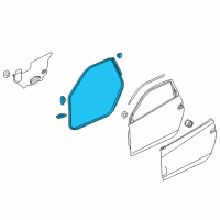 OEM 2012 Honda CR-Z Weatherstrip, L. FR. Door Diagram - 72350-SZT-003